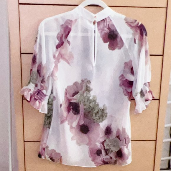 Ted Baker London Floral Blouse - Pink and Green - Picture 2 of 9